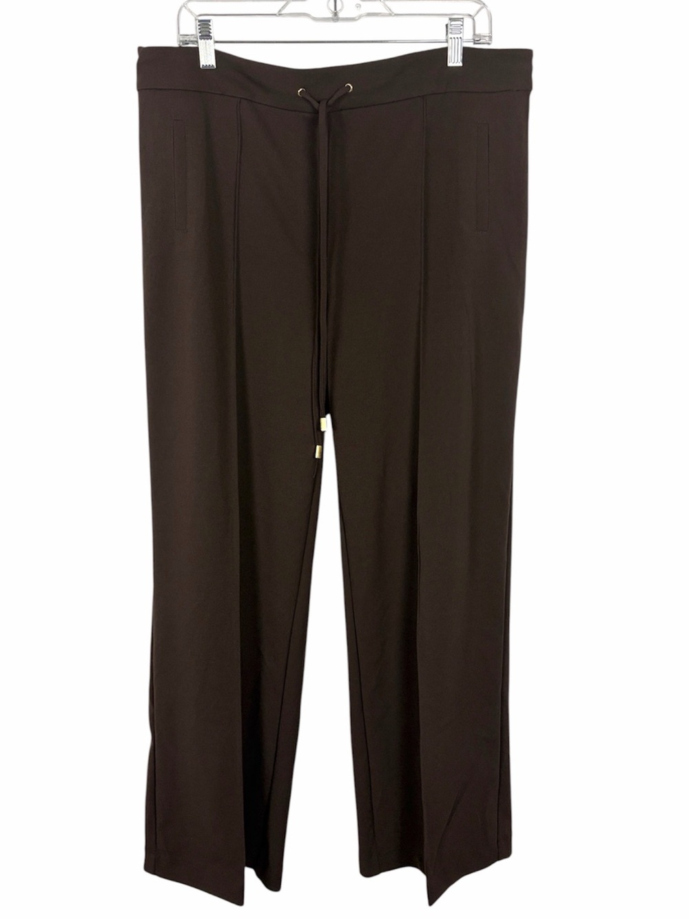 Joie Brown Wide Leg Drawstring Pants Pleated XL